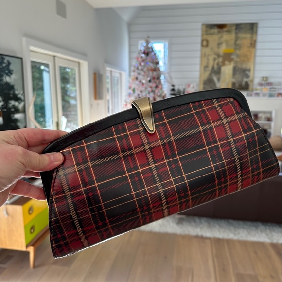 Patricia Nash Handbags - PATRICIA NASH ♥️🖤 Mad for Plaid TARTAN leather clutch frame bag CLASSIC PREPPY